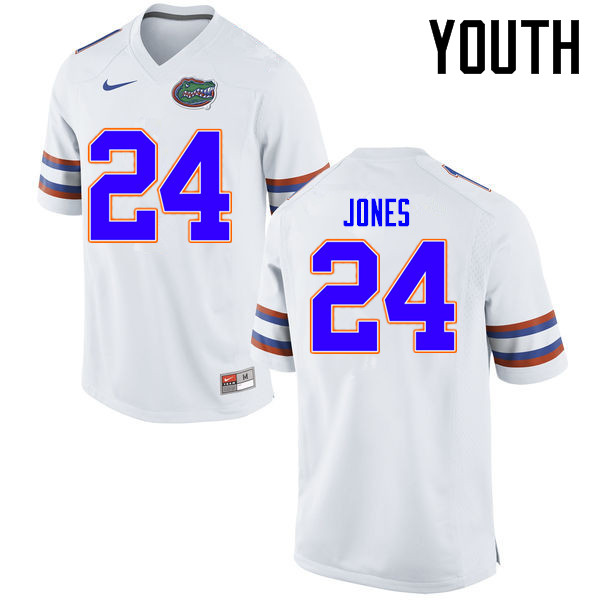 Youth Florida Gators #24 Matt Jones College Football Jerseys Sale-White